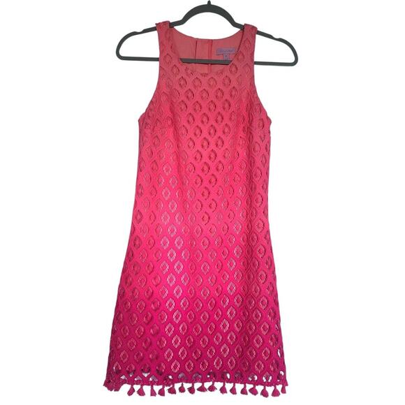 Lilly Pulitzer Marquette Shift Island Time Lace Pink Ombre Dress Size XS - Picture 1 of 5